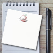 手描きかわいいおもしろい赤りんご先生鑑賞 ポストイット