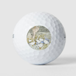 手描きかわいいアヒルの写真ホワイトアヒルのクリップアートファム ゴルフボール