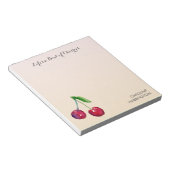 手描きさくらんぼかわいいコケ感動的ット ノートパッド (アングル)