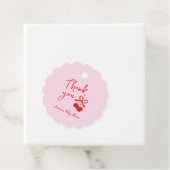 手描きさくらんぼ弓ありがとう赤ちゃんシャワー フェイバータグ (インサイチュ)