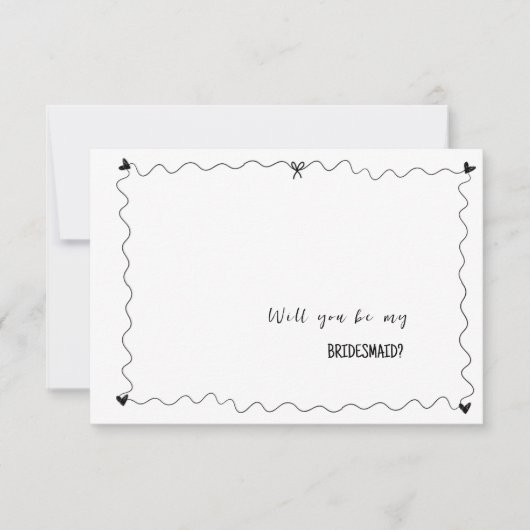 手描きで僕の花嫁のプロポーザルになる 招待状 (正面)