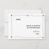 手描きで僕の花嫁のプロポーザルになる 招待状 (裏面)