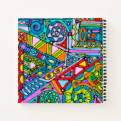手描きとデジタルペイントのパターンアート 53 ノートブック (裏面)