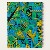 手描きとデジタルペイントの融合によるアートパターン 21 プランナー手帳 (裏面)