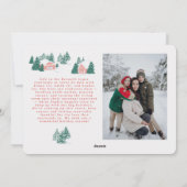 手描きのあたたかいホリデービレッジ写真ホリデーカード シーズンカード (裏面)