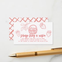 手描きのいちごのブライダルシャワーレシピリクエスト