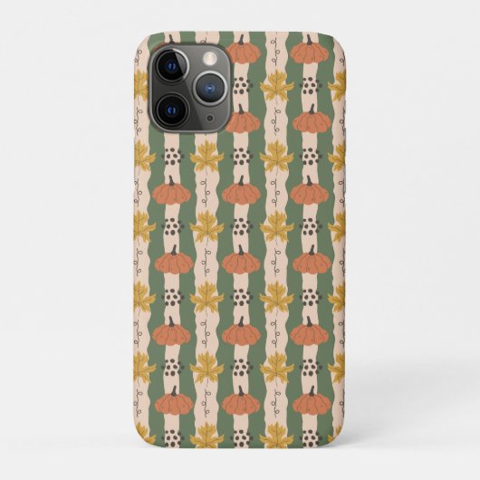 手描きのかぼちゃと葉の模様 Case-Mate iPhoneケース (裏)