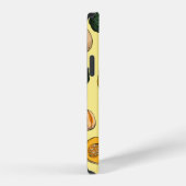 手描きのかぼちゃのシームレスパターン iPhoneケース (右側面)
