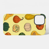 手描きのかぼちゃのシームレスパターン iPhoneケース (裏面横)