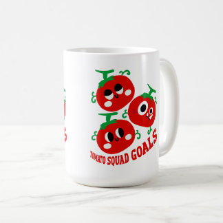 手描きのかわいいトマト3兄弟の顔 コーヒーマグカップ