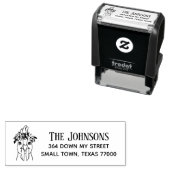 手描きのかわいいフローラチキン セルフインキングスタンプ (インサイチュ)