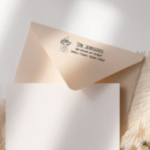 手描きのかわいいフローラチキン セルフインキングスタンプ