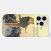 手描きのかわいいレッサーパンダ iPhoneケース (裏面横)