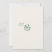 手描きのぐるぐるしたクリスマスパーティーの招待状 招待状 (裏面)