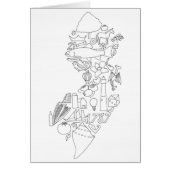 手描きのこれがニュージャージー州のグリーティングカード (正面)