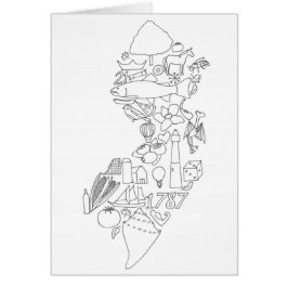 手描きのこれがニュージャージー州のグリーティングカード