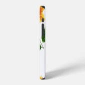 手描きのひまわり:鮮やかな黄色のパターン。 iPhoneケース (左側面)