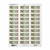 手描きのアップル住所ラベル - 田舎風 ラベル (フルシート)