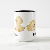 手描きのアヒルのカスタムかわいいマグカップ マグカップ (中央)