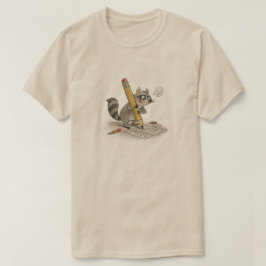 手描きのアライグマ Tシャツ