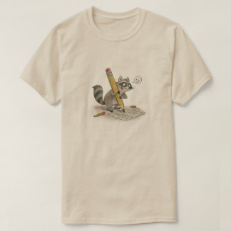 手描きのアライグマ Tシャツ