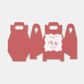 手描きのイタリアンピザとワインのブライダルシャワー フェイバーボックス (折り畳みなし)