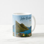 手描きのイタリア湖水地方の風景スケッチ コーヒーマグカップ (正面右)