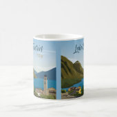 手描きのイタリア湖水地方の風景スケッチ コーヒーマグカップ (中央)