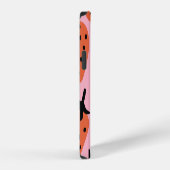手描きのイチゴの無地デザインが楽しい。 iPhoneケース (右側面)