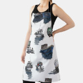 手描きのイラストレーション。水彩シームレスパッテ エプロン (インサイチュ)