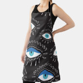 手描きのインディアン、アステカ族の目、羽毛f エプロン (インサイチュ)