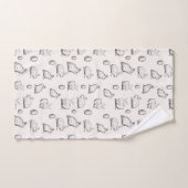 手描きのイースターのウサギパターン|タオルセット バスタオルセット (ハンドタオル)