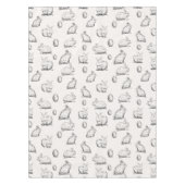 手描きのイースターのウサギパターン|テーブルクロス テーブルクロス (正面)