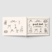 手描きのウェディングゲストブック ゲストブック (全面)