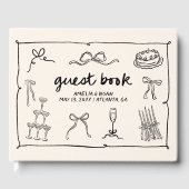 手描きのウェディングゲストブック ゲストブック (正面)