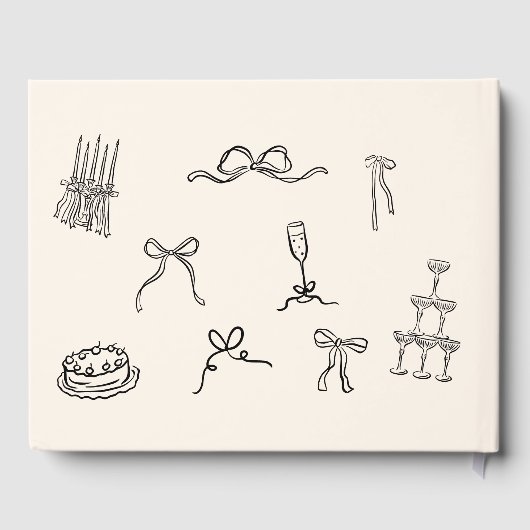 手描きのウェディングゲストブック ゲストブック (裏面)