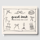 手描きのウェディングゲストブック ゲストブック (正面)
