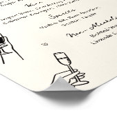 手描きのウェディングバードリンクメニュー ポスター (角)