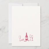 手描きのウェディング リハーサル ディナー    招待状 (裏面)