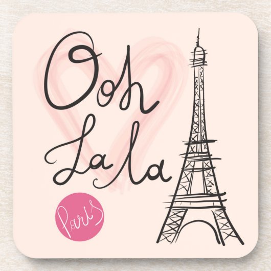 手描きのエッフェル塔 コースター (正面)