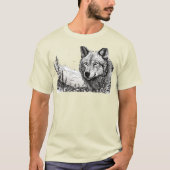 手描きのオオカミ, Tシャツ (正面)