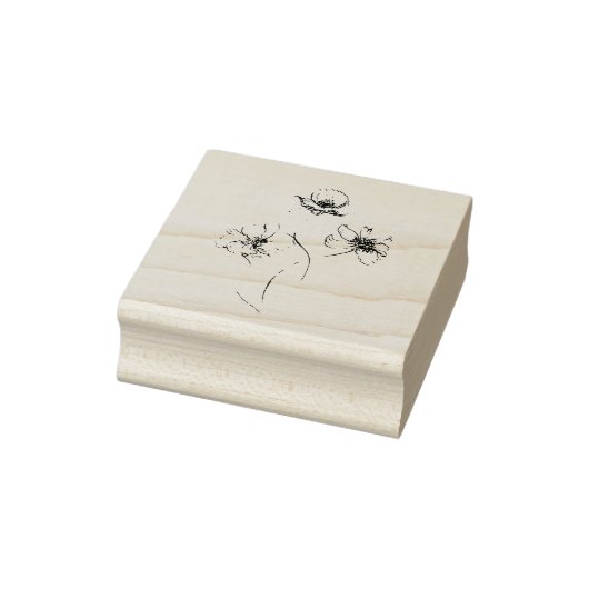 手描きのオリジナルアートによる野生の花束 ラバースタンプ (スタンプ)