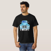 手描きのオールドトラック GMech Tシャツ (正面フル)