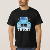 手描きのオールドトラック GMech Tシャツ (正面)