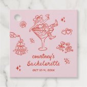 手描きのカウガール・バチェロレッテ・ウィークエンド フェイバータグ (正面)
