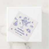 手描きのカウガール・バチェロレッテ・ウィークエンド フェイバータグ (インサイチュ)