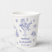 手描きのカウガール・バチェロレッテ・ウィークエンド 紙コップ (正面)