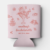 手描きのカウガール・バチェロレッテ・ウィークエンド 缶クーラー (裏面)