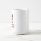 手描きのカラフルでおかしいヘビのデザイン コーヒーマグカップ (中央)