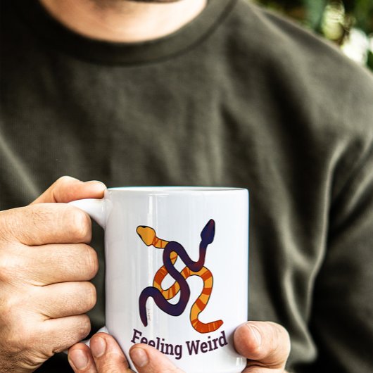 手描きのカラフルでおかしいヘビのデザイン コーヒーマグカップ